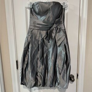 Elegant Gray Strapless Dress